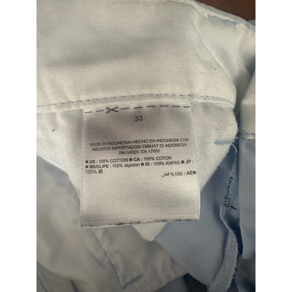 Gap Mens Slim Chino Shorts Light Blue Sailboat Embroidered Nautical Cotton 33 - Picture 4 of 5